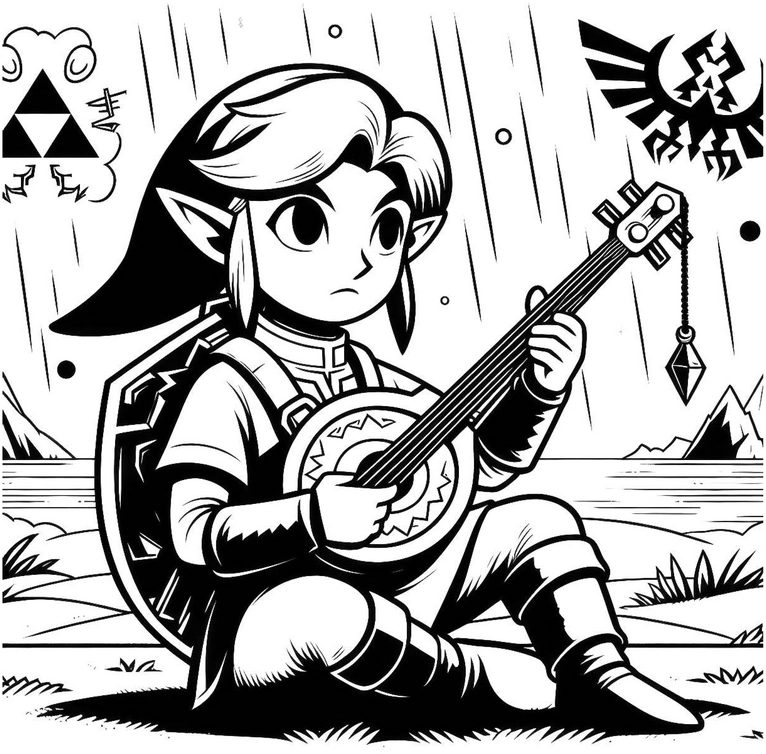 abenteurer-mit-instrument-in-fantasievoller-landschaft