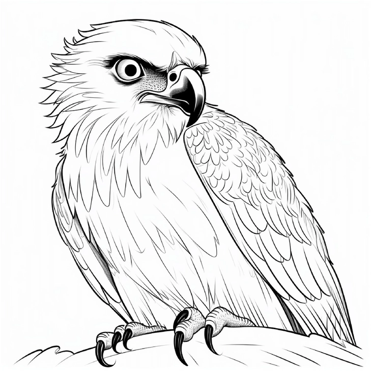adler-auf-baum-malen-ausmalvorlage