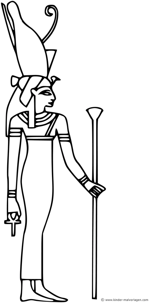 aegyptische-gottheit-mit-stab-und-symbolen