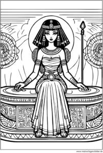aegyptische-koenigin-ausmalvorlage