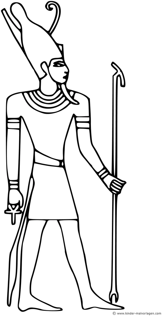 aegyptischer-gott-mit-symbolen-malen