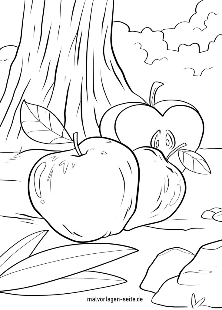 aepfel-unter-einem-baum-malvorlage
