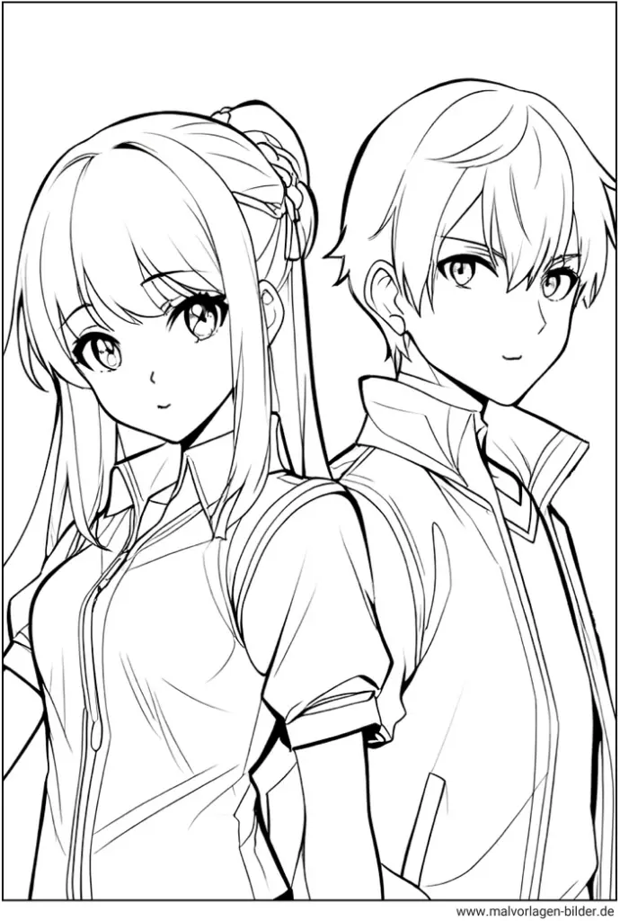 anime-charaktere-ausmalvorlage