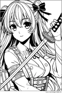 anime-maedchen-mit-schwert-ausmalvorlage