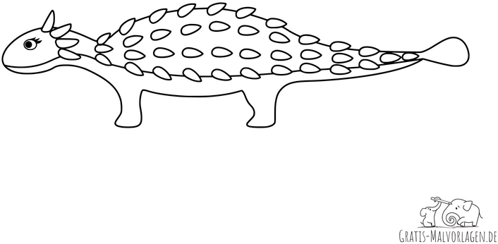 ankylosaurus-ausmalvorlage-dinosaurier
