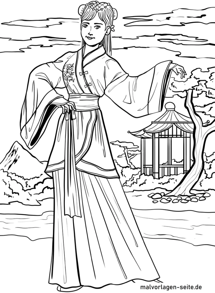 asiatische-figur-traditionelle-kleidung-malerlebnis