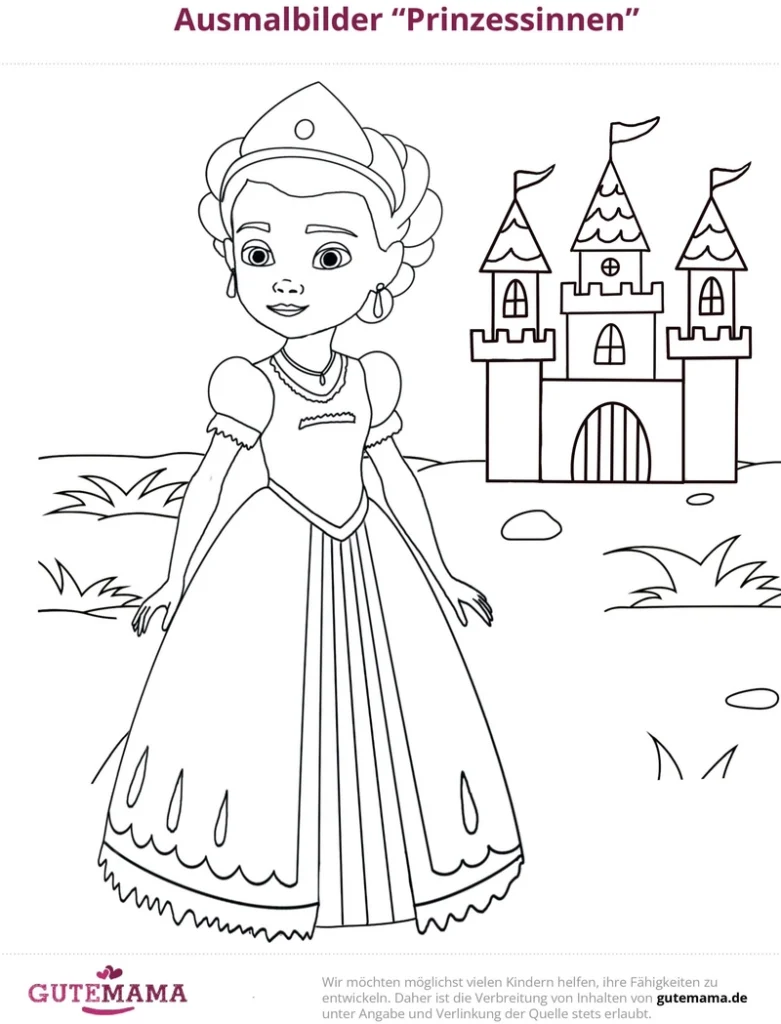 ausmalbilder-prinzessinnen-fuer-kinder