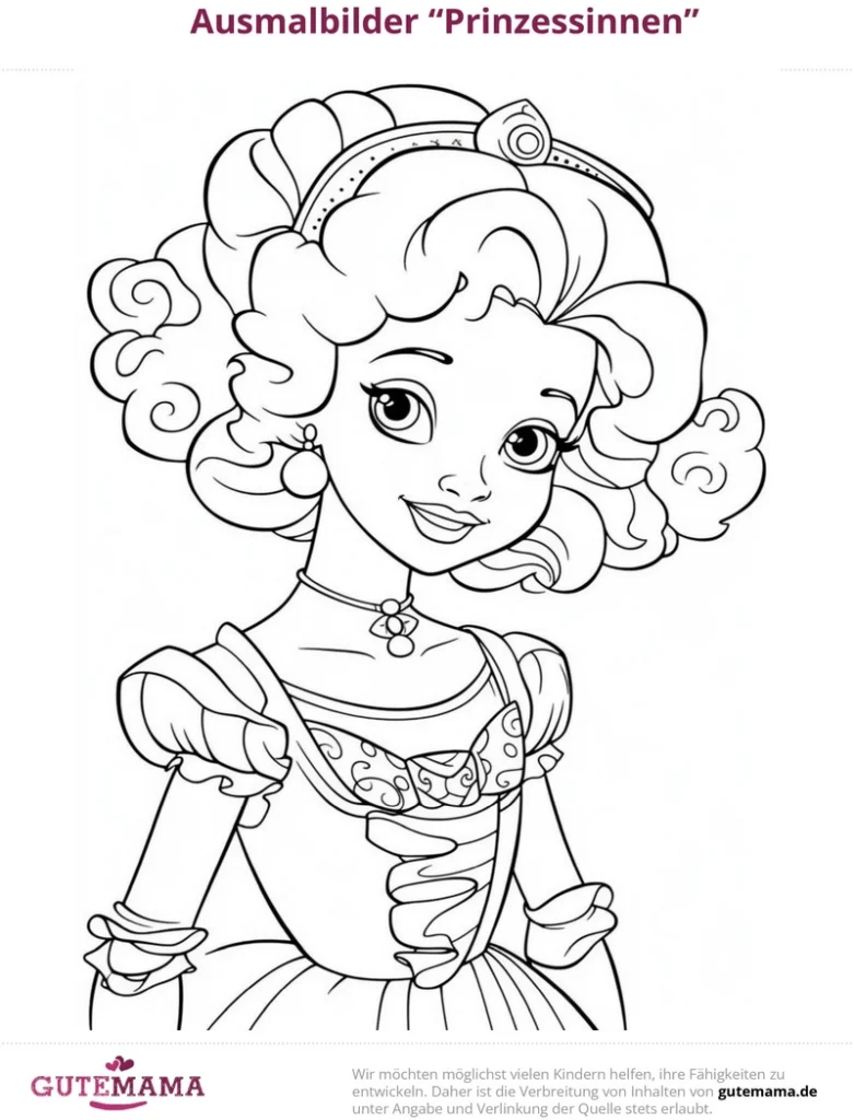 ausmalvorlage-prinzessin-mit-kreativem-design