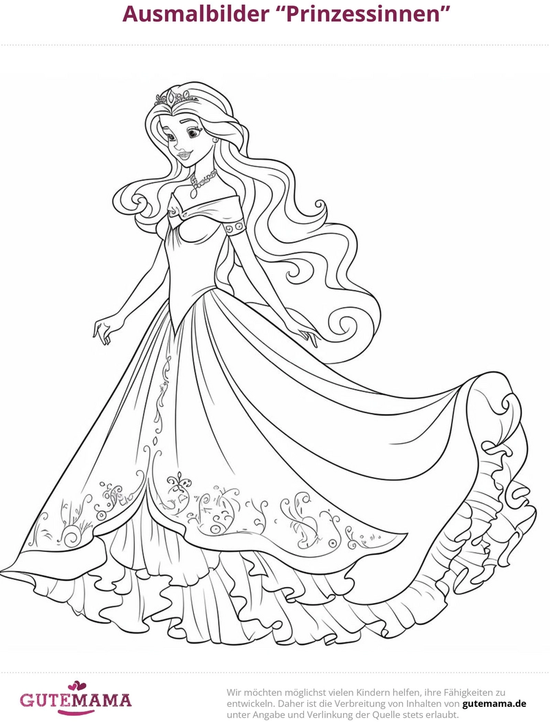 ausmalvorlage-prinzessinnen-mit-detailreicher-ausgestaltung