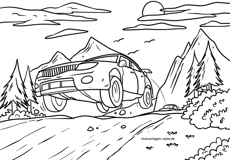 auto-im-sprung-in-der-natur-malvorlage