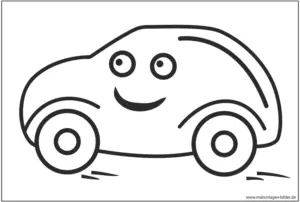 auto-lächelnd-ausmalbild-kreativ-gestalten