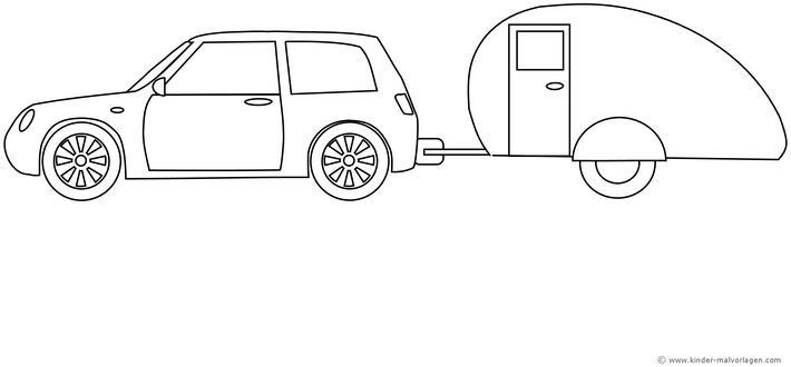 auto-mit-wohnwagen-ausmalvorlage
