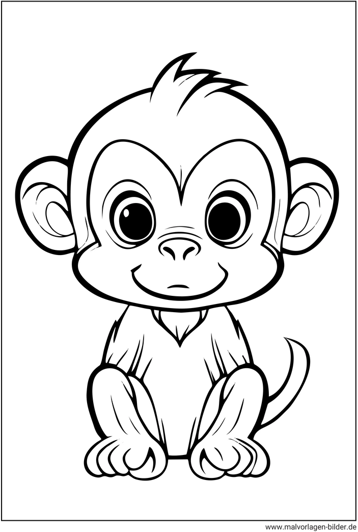 baby-affe-suesse-malvorlage
