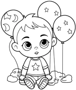 baby-mit-ballons-und-sternen-geburtstag
