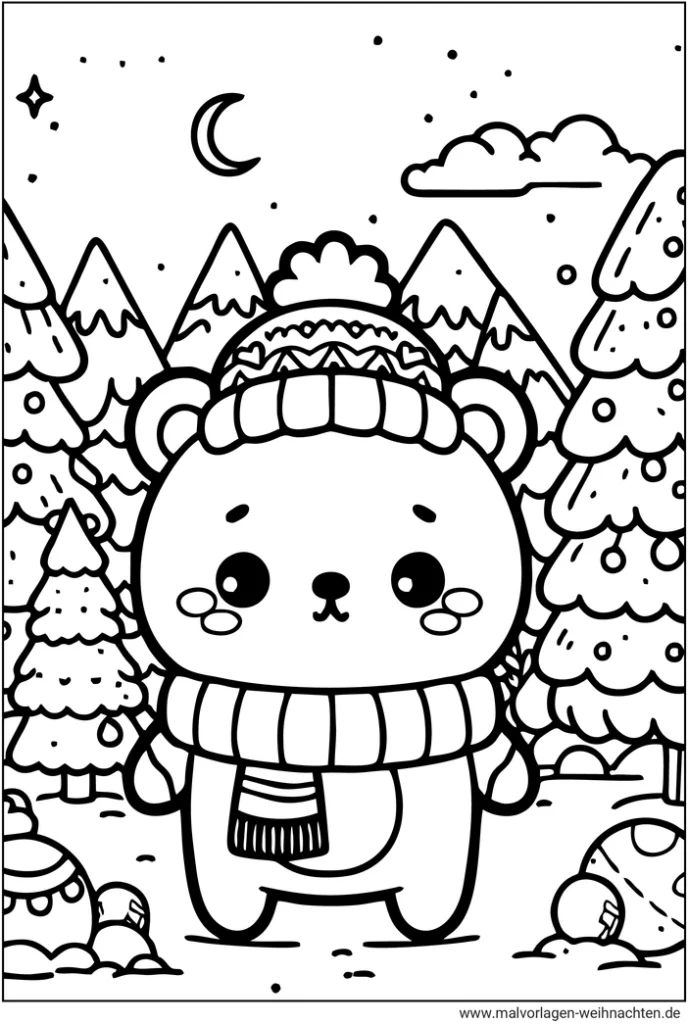 baer-im-winter-ausmalvorlage