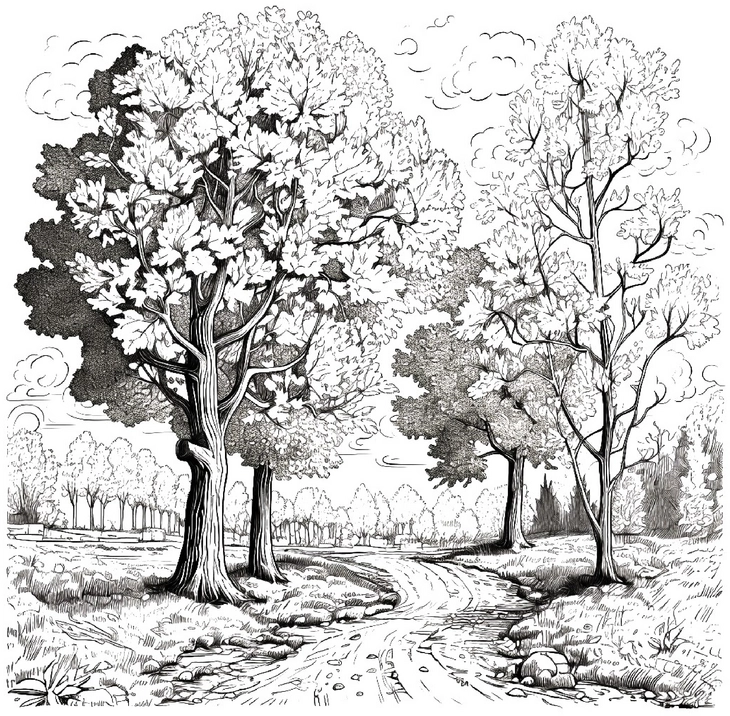 baeume-und-weg-in-der-natur