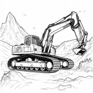 bagger-in-der-berglanschaft-malvorlage