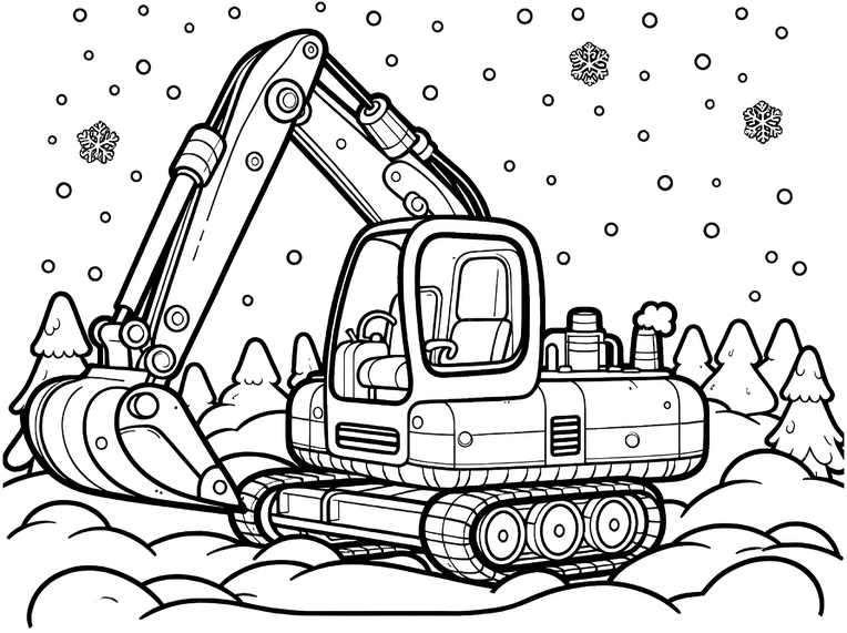 bagger-in-winterlandschaft-malvorlage