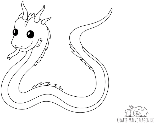 basilisk-fabelwesen-ausmalvorlage