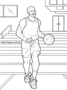 basketballspieler-auf-treppe