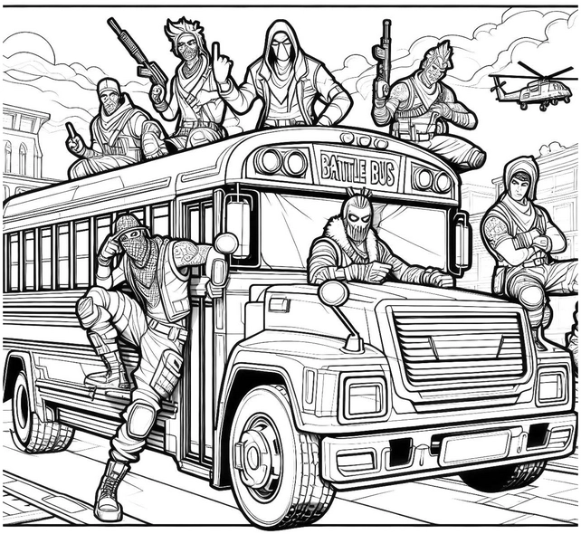 battle-bus-mit-charakteren-ausmalvorlage