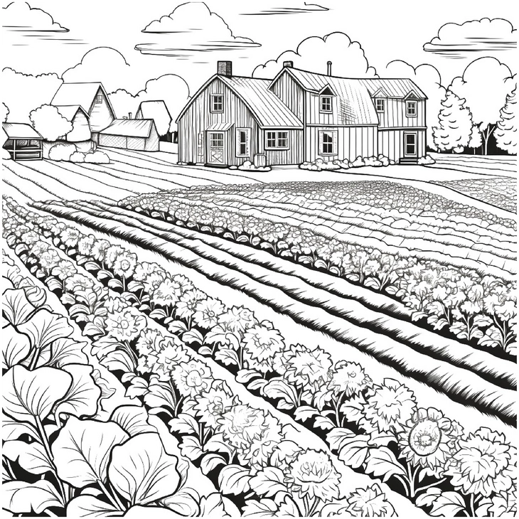 bauernhof-blumen-und-felder-malvorlage