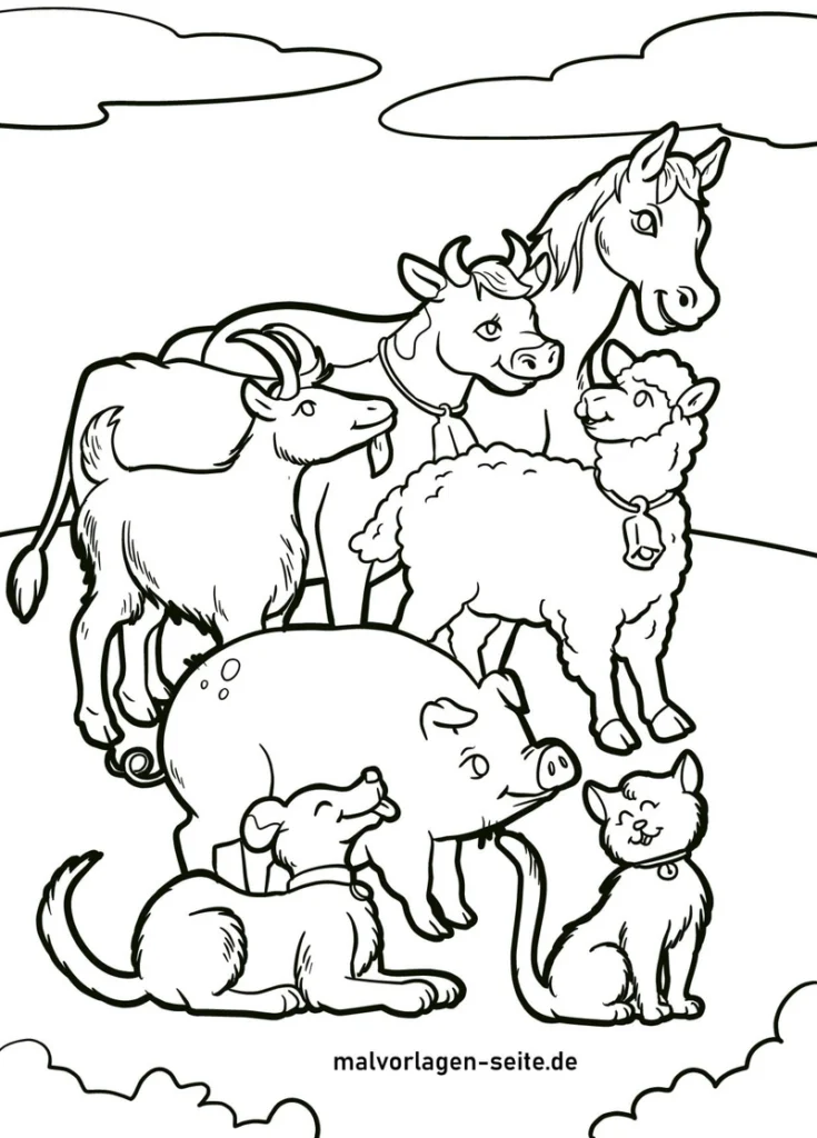 bauernhof-tiere-ausmalvorlage