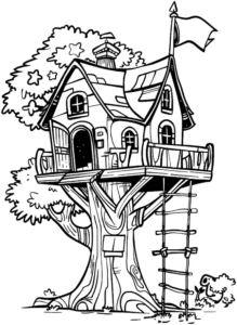 baumhaus-malvorlage-in-der-natur
