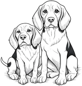 beagle-hunde-malvorlage-ausmalen