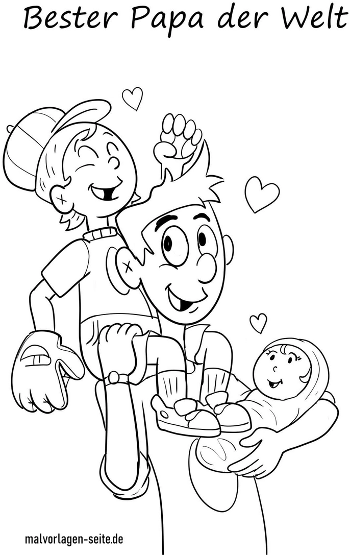 bester-papa-der-welt-malvorlage