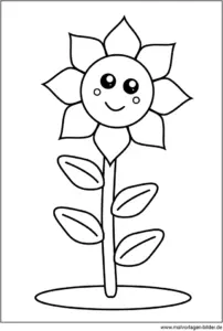blume-mit-gesicht-malvorlage