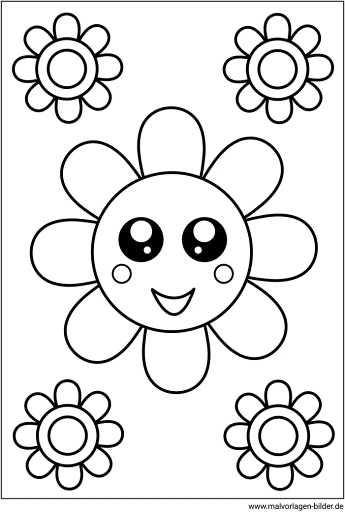 blume-mit-laechelndem-gesicht-und-blumen-malen