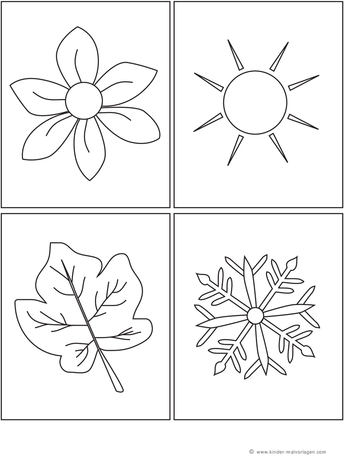 blume-sonne-blatt-schneeflocke-malvorlage