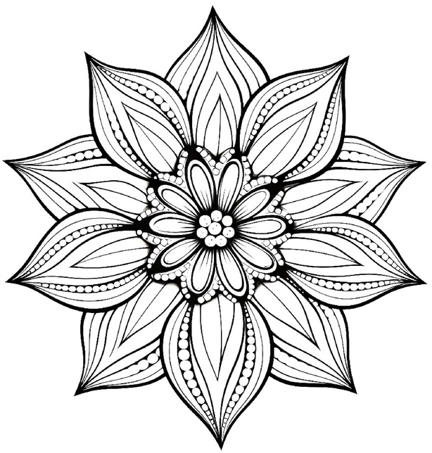 blumen-mandala-ausmalvorlage