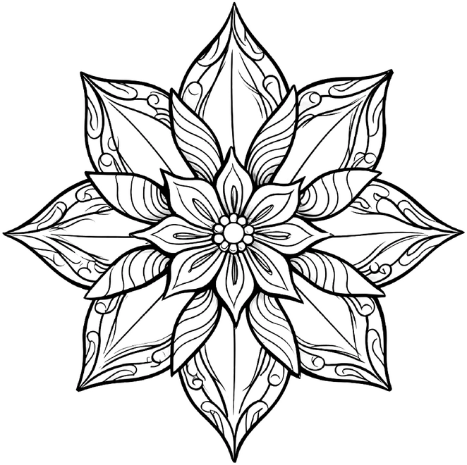 blumen-und-blaetter-ausmalbild-mit-details