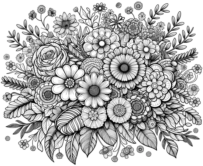 blumenmalvorlage-kreativ-ausmalen