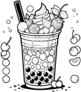 bubble-tea-mit-fruechten-ausmalbild