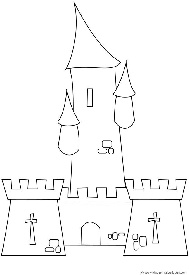burg-mit-hohem-turm-ausmalvorlage