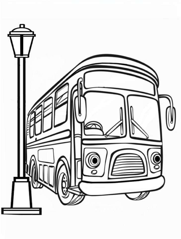 bus-mit-laterne-ausmalvorlage