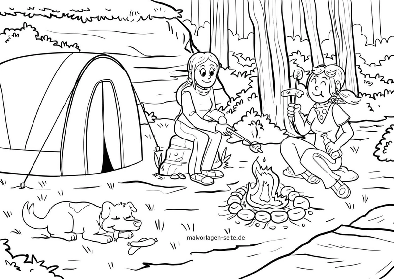 camping-mit-kindern-und-hund-am-lagerfeuer