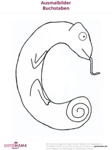 chameleon-buchstabe-c-ausmalvorlage