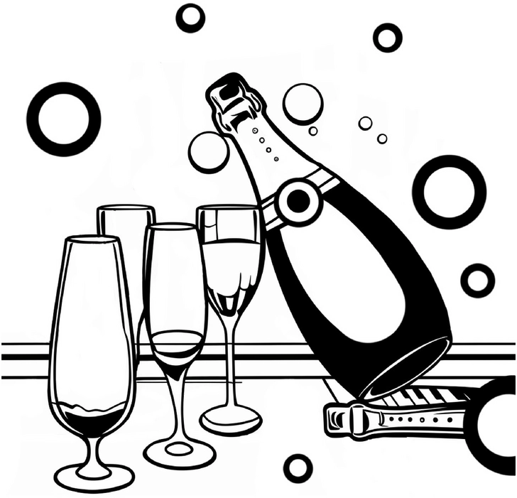 champagnerflasche-und-glaeser-fuer-silvester