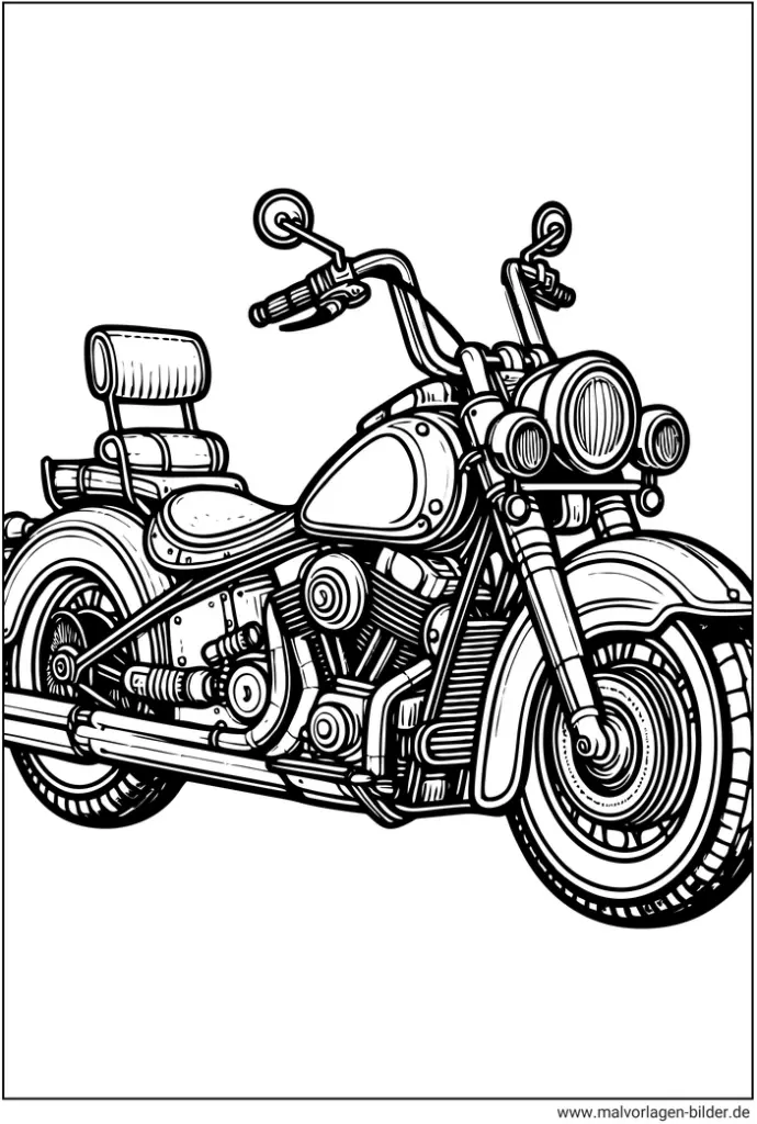 chopper-motorrad-ausmalvorlage