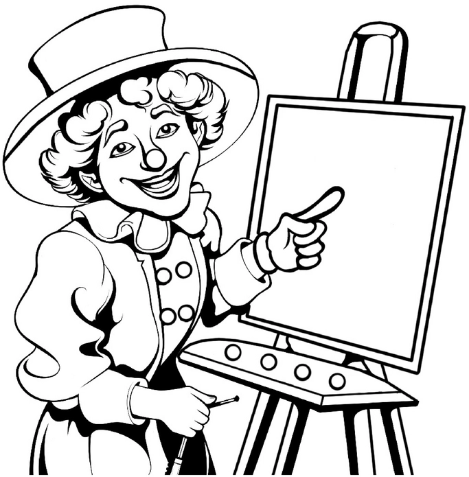 clown-mit-leinwand-ausmalen