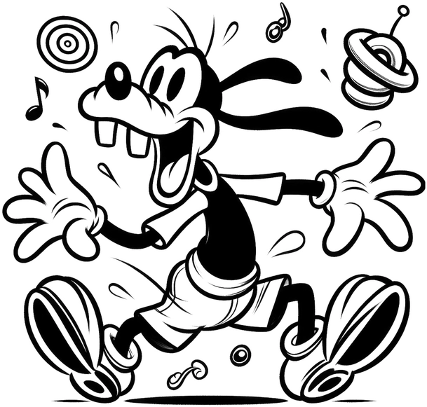 comic-charakter-ausmalbild-mit-musik-und-spielen
