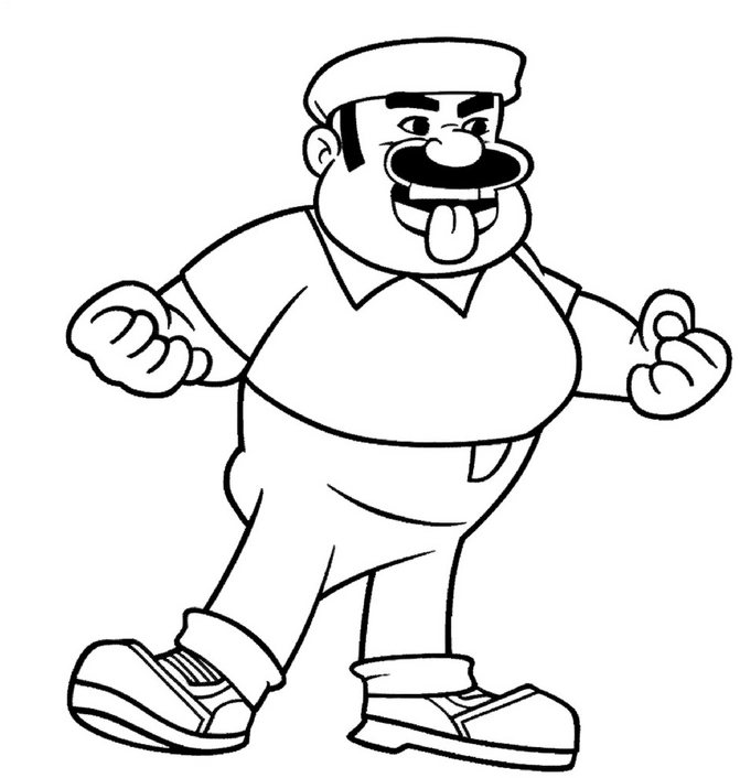 comicfigur-ausmalvorlage-fröhlicher-ausdruck