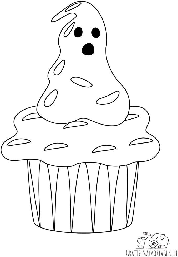 cupcake-mit-gespenst-fuer-halloween