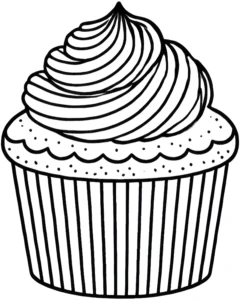 cupcake-mit-sahnehaube-ausmalvorlage