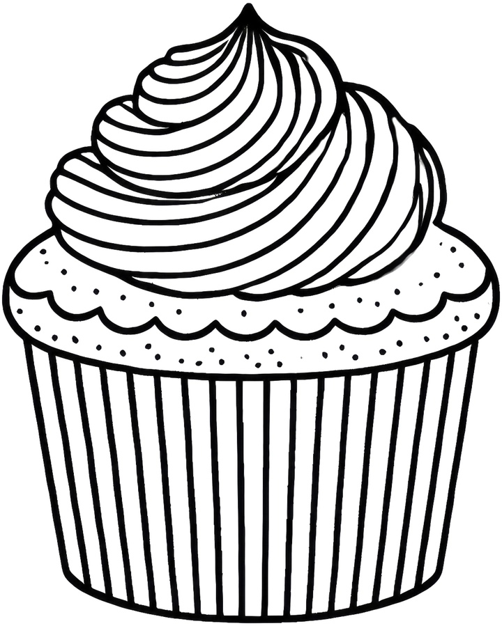cupcake-mit-sahnehaube-ausmalvorlage