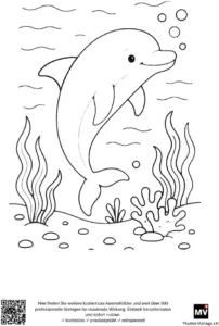 delfin-unter-wasser-ausmalbild